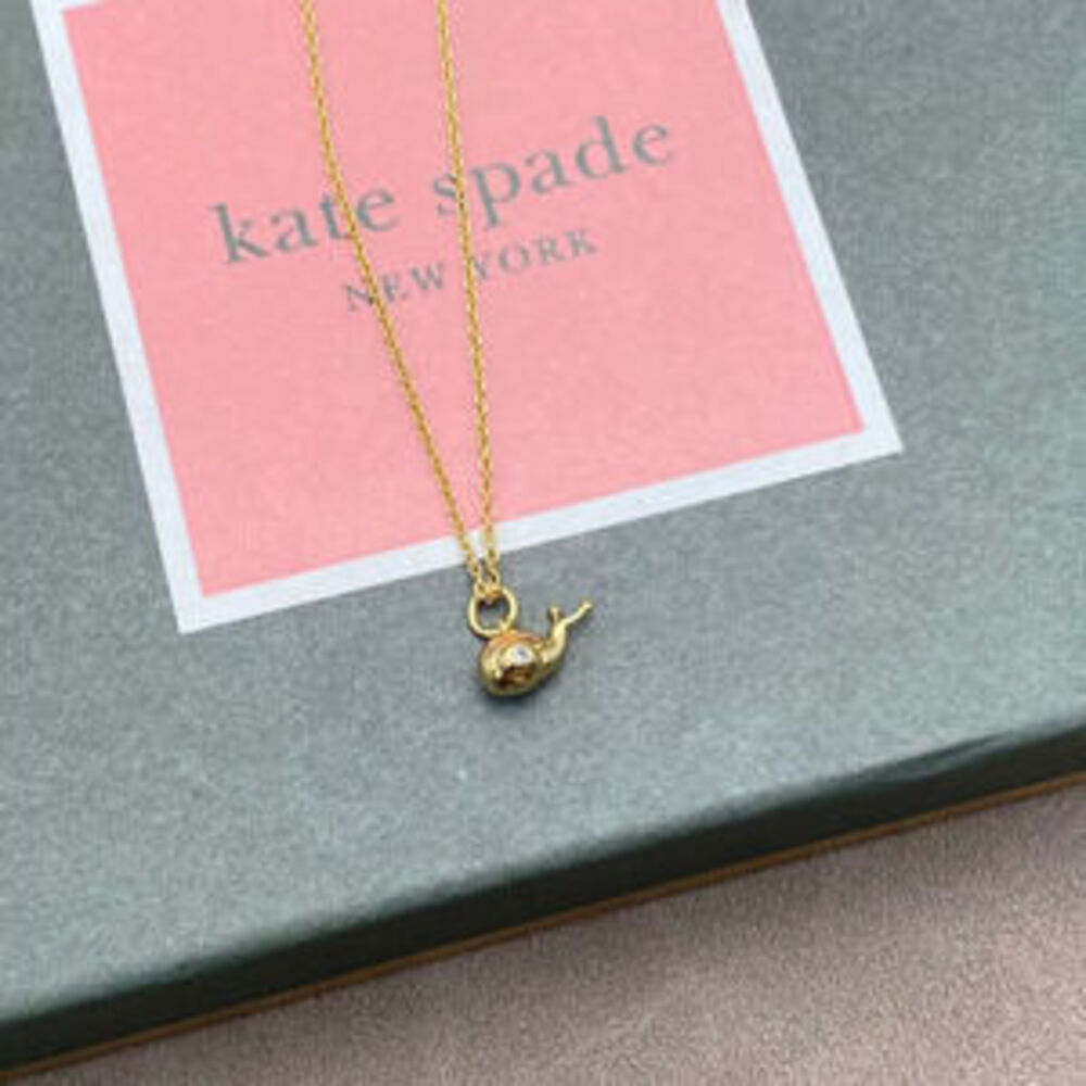 kate spade Inlaid Snail Pendant Metal Necklace Unisex